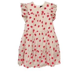 En Saison Hope Striped Floral Frock Dress Resortwear Preppy Layer Sz Small